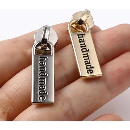 5 PCs Handmade Zipper Sliders For Nylon Zippers Garment Zipper Head Puller Bag Zip Repair Kits DIY Sewing Accessories 3.7x1cm