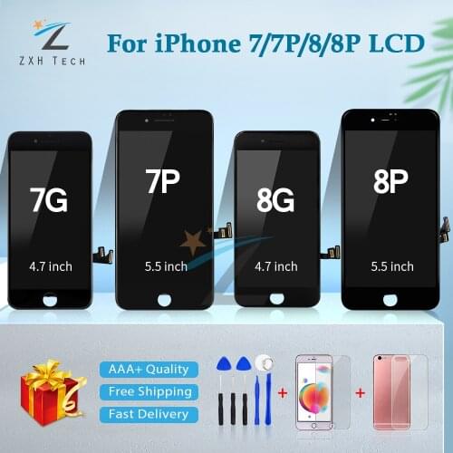 AAA+++ For iPhone 7G 7P 8G 8 plus LCD With 3D Touch Digitizer Assembly No Dead Pixel LCD Screen Replacement Display with Gifts