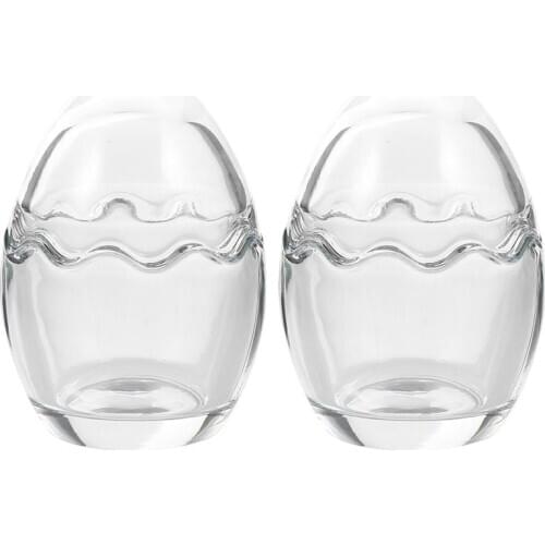 2pcs Glass Cup Pudding Cup Egg Shape Yogurt Glass Mold Dessert Cup For Pudding Lead-Free Egg Cup Glass Yogurt Cup Tool Cake Mold