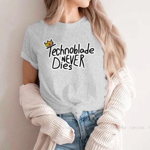 Technoblade Never Dies Womens TShirt Dream SMP Game Girls Basic Tees Cotton Female T Shirt Funny Fashion Gift 5XL