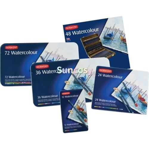 UK Derwent 12/24/36/48/72Water Souble Colored Pencil set Professional Art Drawing Painting Sketch pencil For Artist Art supplies