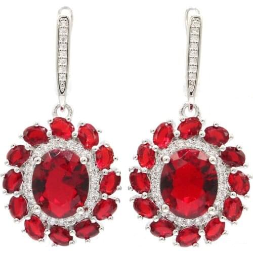 37x11mm Luxury 8.1g Green Peridot New Stone Iolite CZ Bride Wedding 925 Sterling Silver Earrings Drop Shipping