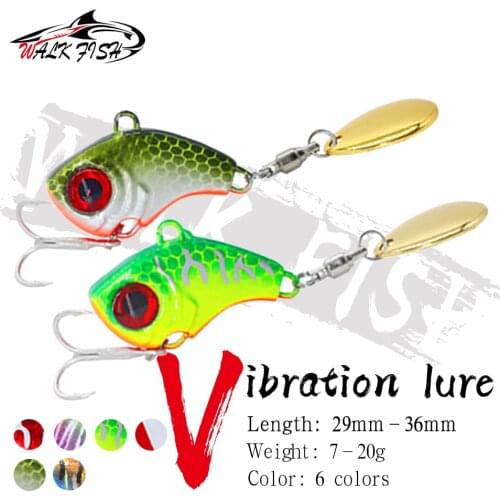 WALK FISH Rotating Metal VIB vibration Bait Spinner Spoon Fishing Lures 7/12/16/20g Jigs Trout Winter Fishing Hard Baits Tackle