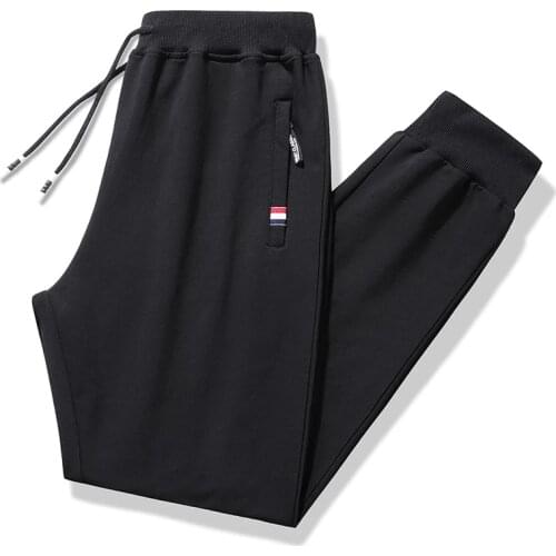M-8XL Casual Pants Men Fitness Straight Sportswear Bottoms Skinny Sweatpants Trousers Gyms Sport Track Pants Mens Joggers