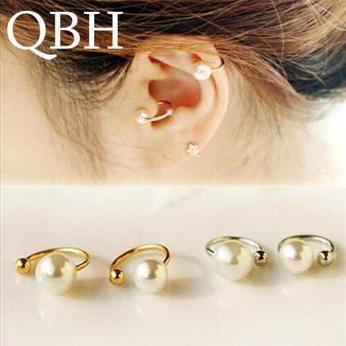 New Brincos Clip Earing boucle d'oreille Bijoux Simulated-pearl Ear Cuff Earrings For Women Girl Jewelry Gift Pendientes