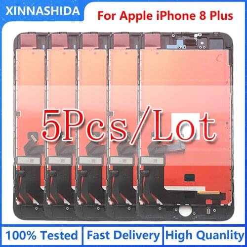 5pcs/lot 100% LCD Display For Apple iPhone 8 Plus 5.5" Display Touch Screen Digitizer Assembly For iphone 8 Plus LCD Replacement