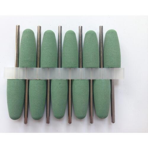 10pcs Professional Fine Polishing Round Style Silicone Burs Rubber Handpiece Polishing Tool Dental Lab Silicon Rubber Polishers