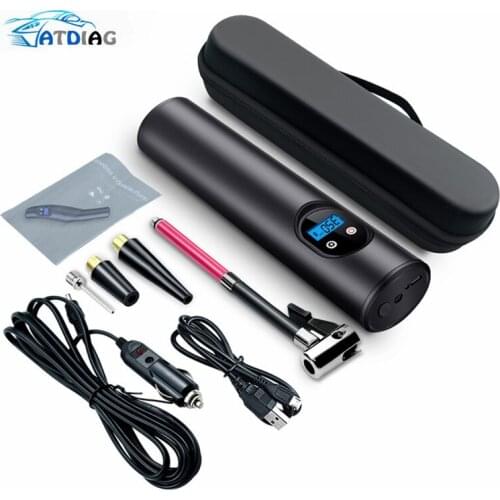 150PSI Car Tyre Inflator LED Lighting Tire Inflatable Pump Portable Air Compressor for Cars Wheels Bicycle Tires Electric