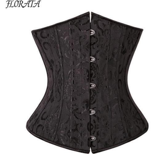 2018 New Fashion 24 spiral steel boned Corset Underbust Corsets And Bustiers tight lacing Waist Trainer Plus Size Body Shaper