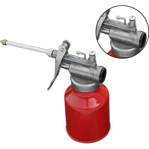 250ml Oil Can Die Cast Body With Rigid Spout Thumb Pump Workshop Oiler for Wholesale Drop Shipping