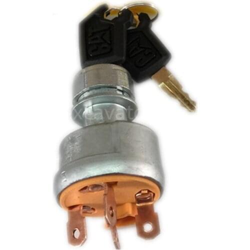 Free shippin Excavator parts CaerT E323/325/320B/C/D ignition switch start lock key head 9G-7641 electric door lock starter