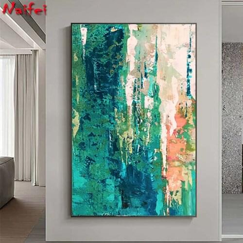 Large vertical abstract gold leaf art different size 5D Diamond Embroidery Cross Stitch Diamond Painting Full Square Home Decor
