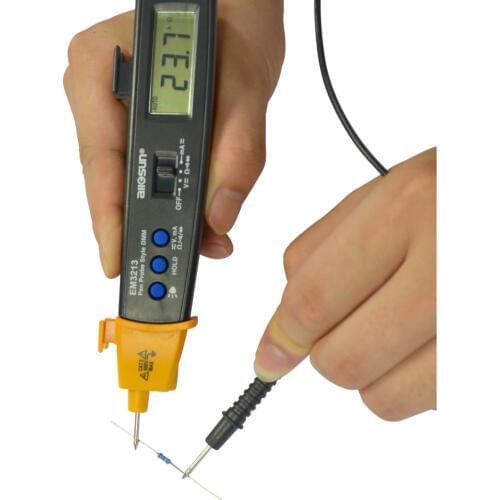All-sun EM3213 3 1/2 Dight LCD display pen probe digital multimeter integrated test lead tester 20-200mA autorange multimeter