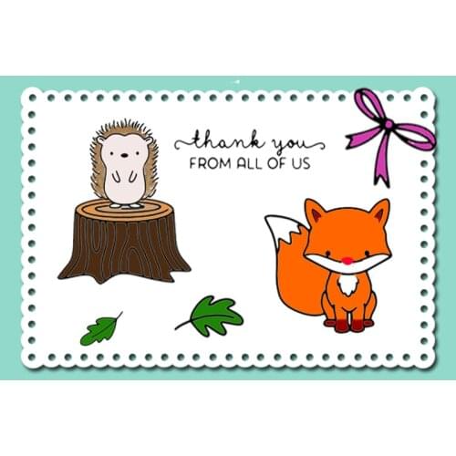 DABOXIBO Forest Animals Metal Cutting Dies Clear Stamps Mold For DIY Scrapbooking Cards Making Decorate Crafts 2020 NEW