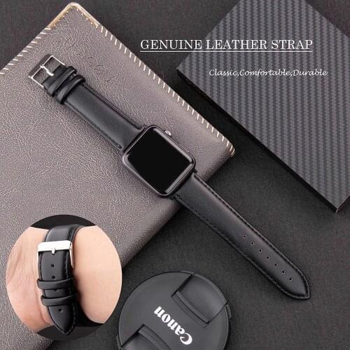 Echtes Leder Strap for Apple Uhr 6 5 4 3 2 1 SE Band 44mm 40mm 42mm 38mm for Apple Watch Band Handgelenk