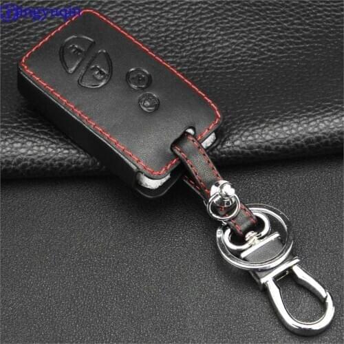 Jingyuqin 4 Buttons Leather Car Key Case Cover for Lexus GX LX RX HYQ14ACX Samrt Remote Key FOB