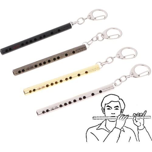 Mini pocket Musical Instrument Keychain Cosplay prop Accessories flute keyring key chain Pendant new