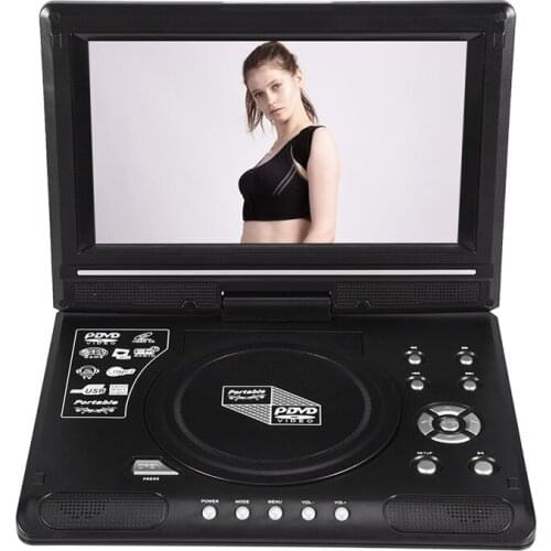 Hot TTKK 9.8 Inch Portable Mobile Dvd With Mini Tv Hd Player Built-In Rechargeable Battery Support Sd Card/USB Port/Dvd Us Plug