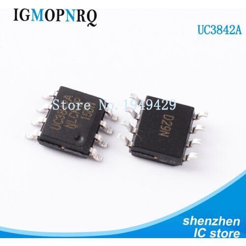 New 10PCS/Lot UC3842 UC3842A UC3842B 3842 SMD Chip SOP-8 Wholesale Electronic uc3842a