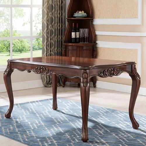American Country Solid Wood Dining Table and Chairs for 6 People Living Room Furniture Comedores Modernos Muebles