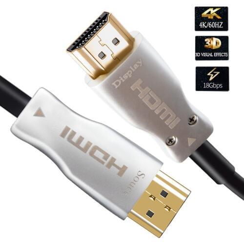 Fibre Optic HDMI Cable - HDMI Optical 2.0 Support 4K@60Hz HDR/High Speed 18Gbps/4:4:4/3D/UHD/HDCP 2.2 HDMI Cable 2.0