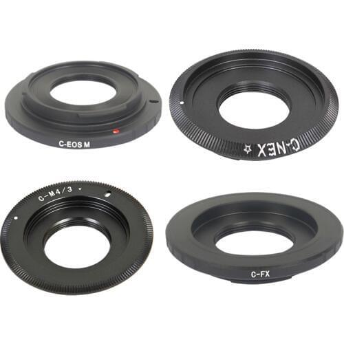 Adapter Ring C Mount Movie Lens To for Canon EOS M FX NEX M4/3 MFT Mount C-EOS M C-NEX C-FX C-M4/3 CCTV Lens mount adapter ring