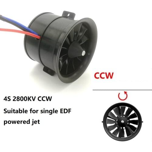 Powerfun Pro 70mm EDF With 12 blades Ducted Fan CCW CW 4S 2800KV Motor 6S 2100KV For Twin 70mm RC Plane Model