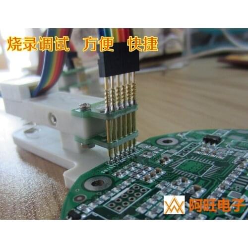 Debug Program Jig Debugging Download the Spring Needle Spacing 2.0mm 6P STM32 STC 6P Single Row