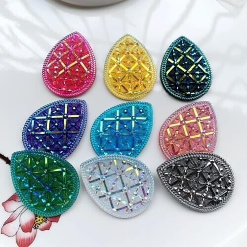 30*40mm Flat Back Resin Sew on Stones Strass Buttons 2 Holes flat back rhinestones wedding was decorated with rhinestones