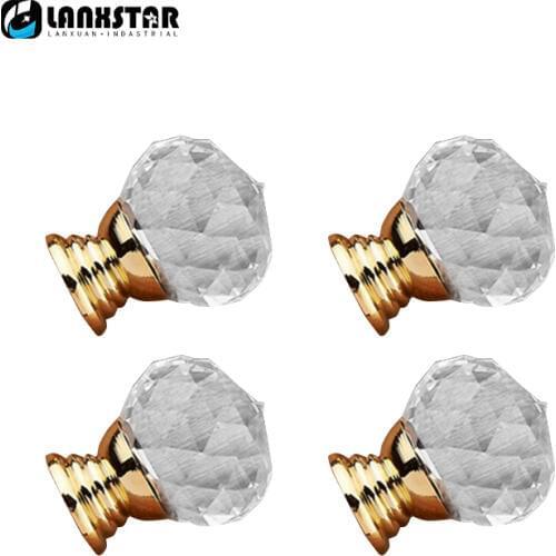 For Kitchen Cabinet Drawer Wardrobe Cupboard Dresser Used 40mm Crystal Glass Handle Door Knobs