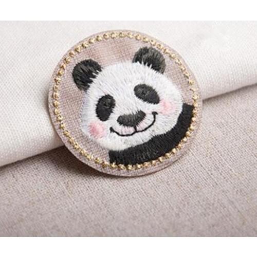 Cute panda cat rabbit Iron on Patches For Clothes Embroidered kids cartoon Patch Custom DIY Accessory Badge Applique