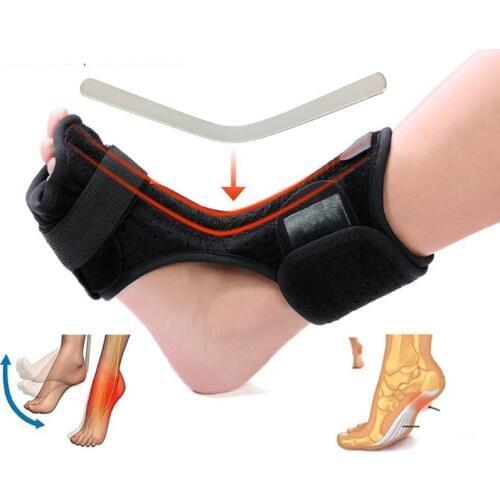 1Pcs Adjustable Foot Orthosis Stabilizer Plantar Fasciitis Ankle Support Dorsal Splint Foot Drop Orthotic Brace Belt Pain Relief