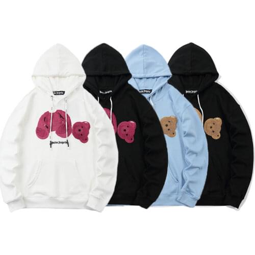 Palm Angels 21SS Mens and Womens Hoodie Cartoon Pattern, Unisex Lovers, Boyfriend Gift, Casual Streetwear Fashion