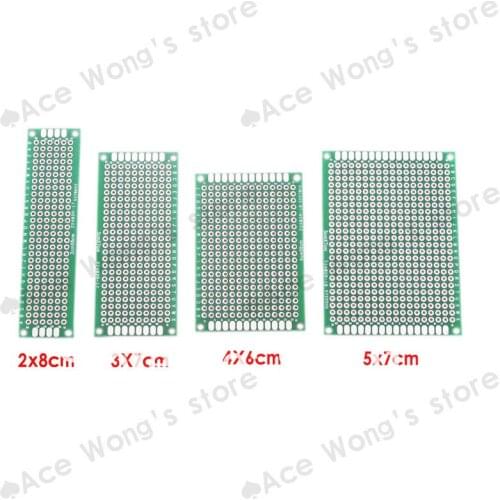 20PCS Double Side Prototype PCB Universal Board, 5x7 4x6 3x7 2x8CM, free shipping