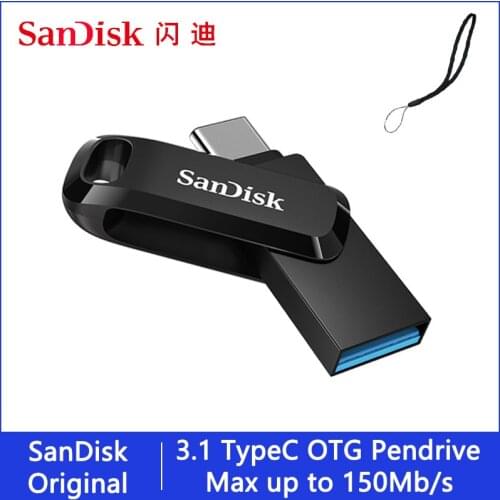 SanDisk USB Flash Drive OTG USB 3.1 Type-C 32GB 64GB 256GB 512GB Pendrive 128GB Pen Drive 256GB for cellphone tablet PC SDDDC3