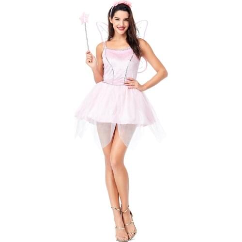 Women Sexy Angel Costume Cosplay Woman Halloween Fantasia Angel Cosplay with Wings Adult Female Kigurumi Fancy Dress Up
