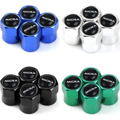 4Pcs Wheel Tire Covered Car Truck universal Tyre Valve Cap Dustproof 6 colors For Nissan Micra 2008-2019 Car Accessories