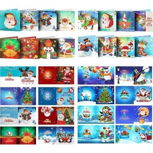5d DIY Special Drills Diamond Painting Card Santa Claus Christmas Postcard Diamond Embroidery Christmas Cards Birthday Xmas Gift