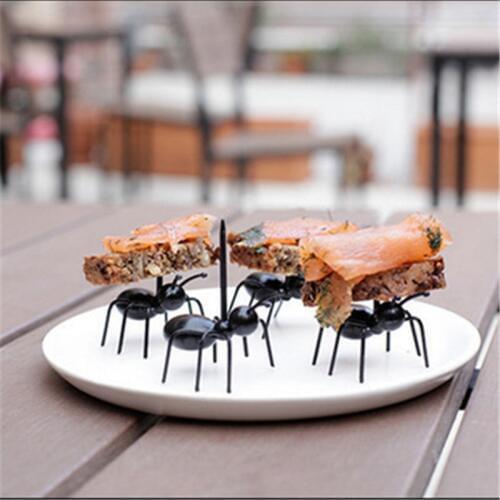 6pcs/set Reusable Kawaii Ant Fruit Fork Newest Tableware Multiple Use Snack Cake Dessert Forks For Party Fruit Pick tv