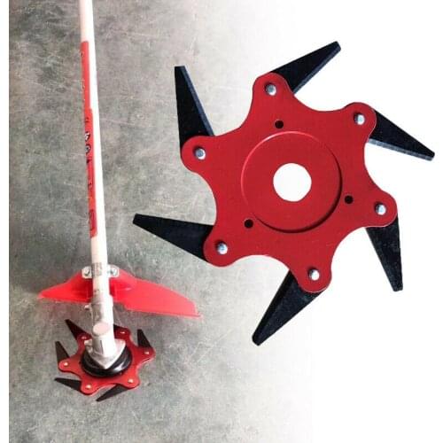 6 Teeth Brush Cutter Blade Trimmer Razors Metal Blades Trimmer Head 65Mn Garden Grass Trimmer Head for Lawn Mower XNC