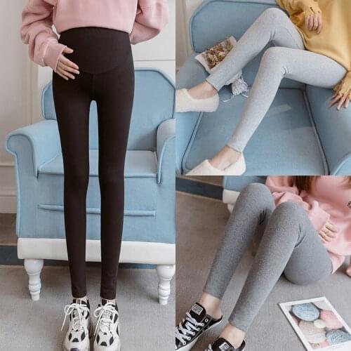 8801# Spring Autumn Thin Cotton Maternity Skinny Legging Belly Slim Pencil Pants Clothes for Pregnant Women Casual Pregnancy