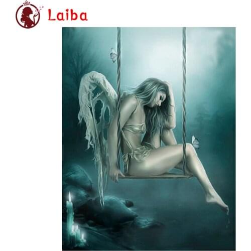 Diamond Embroidery Sexy angel wings Picture Of Rhinestones Diamond Painting Full Square round drill Mosaic Cross Stitch Wall Art