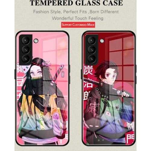 Anime Demon Slayer Tomioka Giyuu phone case For Samsung Note8 9 10 20 S8 9 10 10E 20 20Plus 21 21Ultra tempered glass shell