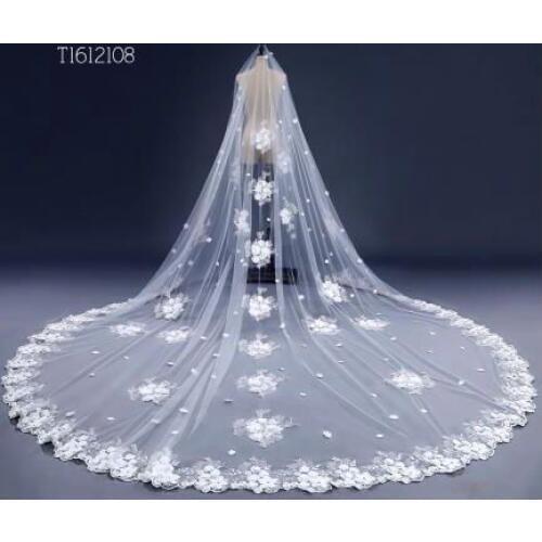 Beading Bridal veil for Wedding Accessories One Layer Wedding veils Hot Sell EE2108