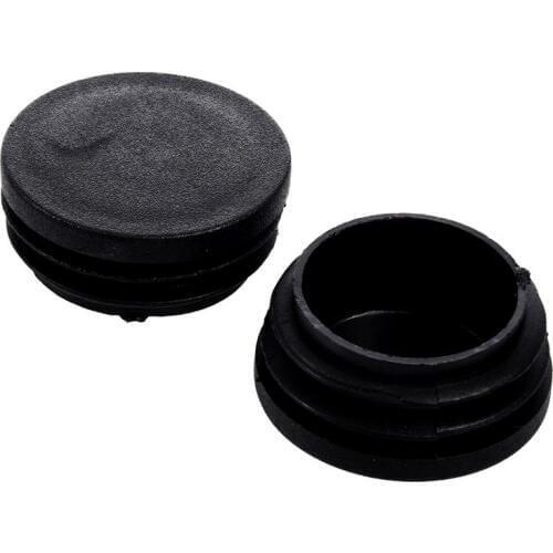 Black Plastic Blanking End Caps 38mm Round Tube Insert Bung 12 Pcs