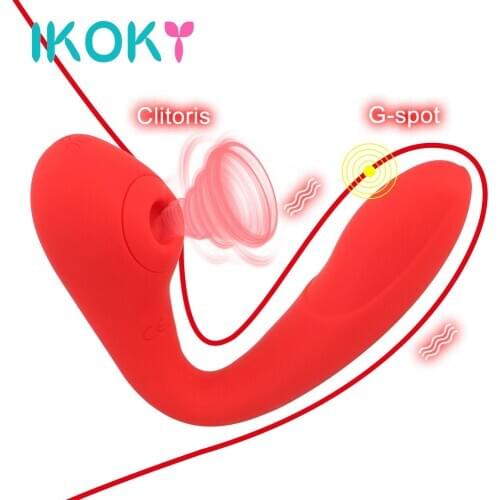 IKOKY Nipple Sucker Sex Toy for Women Clitoris Stimulator Bendable Sucking Vibrator Female Masturbator Vaginal Massager