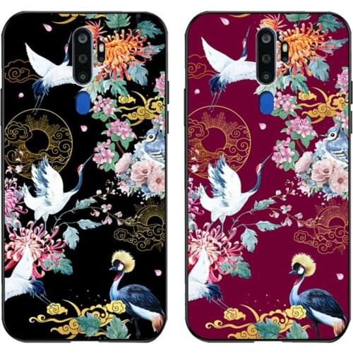 Ink painting Red-crowned Crane Phone Case For Oppo A5 A9 2020 Reno2 z Renoace 3pro A73S A71 F11
