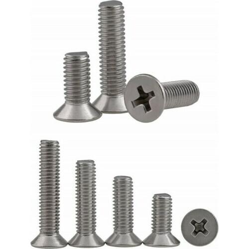 M4 M5 M6 316 stainless steel exlong version cross-flat head screw accessories