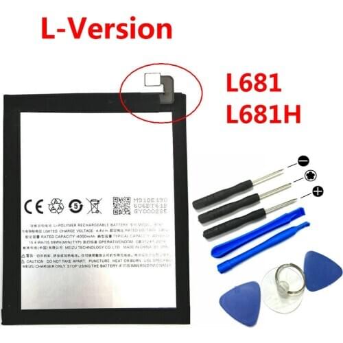 New 4000mAh BT61 Battery & Repair Tools Replacement For Meizu L- Version M3 Note M3Note L681H Phone