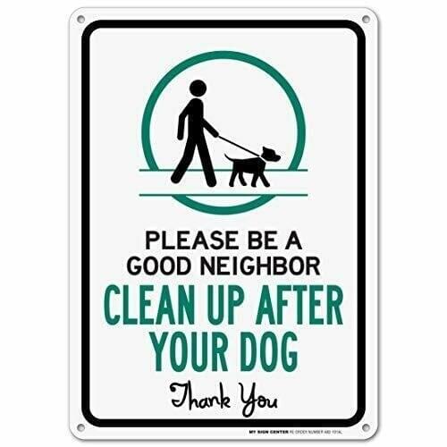 New Vintage Retro Metal Tin Sign Please Be a Good Neighbor Clean Up after Your Dog Outdoor Street Garden & Home Bar Cafe